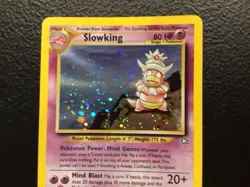 Pokemon Slowking Holo Rare with SWIRL Neo Genesis 14/111 WOTC Vintage 2000 - Image 1