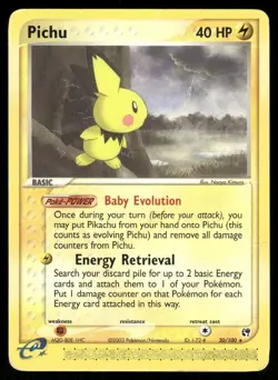 2003 Pokemon Pichu Rare Sandstorm 20/100 DMG - Image 1