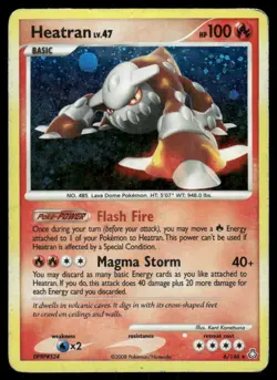 2008 Pokemon Heatran Holo Rare Legends Awakened 6/146 Holo DMG - Image 1