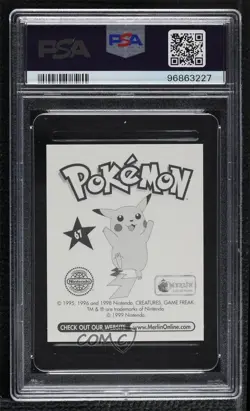 Machoke Merlin Pokemon Album Stickers PSA 9 MINT 1999 - Image 2