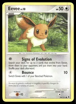 2009 Pokemon Eevee Common Rising Rivals 59/111 DMG - Image 1