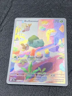 B6 Pokemon TCG: Bulbasaur 143/142 Illustration Rare Sv07: Stellar Crown Holo NM - Image 1