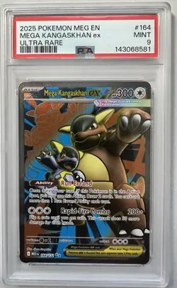 MEGA KANGASKHAN EX PSA 9 POKEMON MEG EN-MEGA EVOLUTION ULTRA RARE #164 - Image 1
