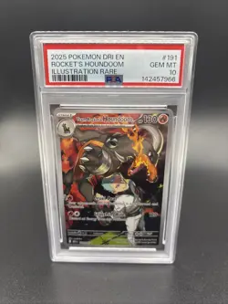 Pokemon TCG Team Rocket’s Houndoom Destined Rivals IR 191/182 PSA 10 - Image 1
