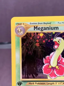 Pokemon TCG 1st Edition Meganium 11/111 Neo Genesis Holo Rare WOTC VTG 2000 - Image 2