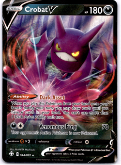 Pokemon TCG Crobat V 044/072 Shining Fates Holo Rare Near Mint - Image 1