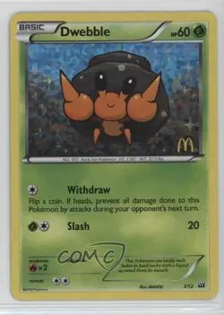 Dwebble Pokemon McDonald's Collection 2 Happy Meal Promo #3 - Image 1