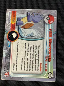 #08 Wartortle HP DMG - Pokemon Topps Series 1 - Image 2