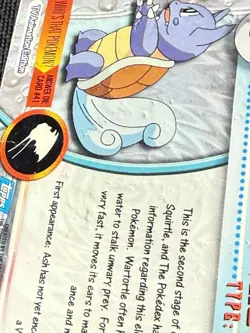 #08 Wartortle HP DMG - Pokemon Topps Series 1 - Image 3
