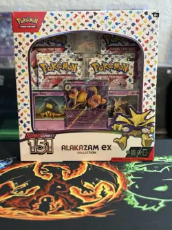 Pokemon TCG Scarlet and Violet - 151 Alakazam ex Collection Box - 4 Packs 820650855269 - Image 1
