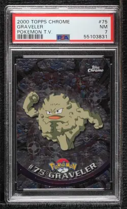 Graveler Topps Chrome Pokemon TV Animation Edition PSA 7 2000 - Image 1