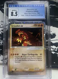 CGC 8.5 Pokemon TCG Groudon EX Holo 002 Black Star Promo 2003 NM/Mint+ - Image 1