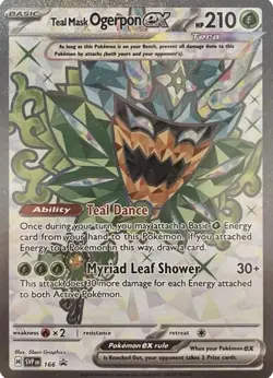 Teal Mask Ogerpon ex 166 Sv: Scarlet & Violet Promo Cards Holo - Image 1