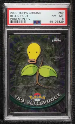 Bellsprout Topps Chrome Pokemon TV Animation Edition PSA 8 2000 - Image 1