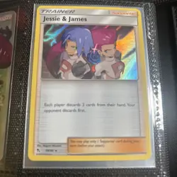 Pokemon TCG Jessie James Trainer Supporter Holo Rare Card 58/68 Hidden Fates - Image 1