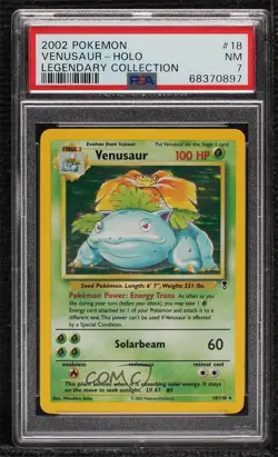 Venusaur Holo Pokemon Legendary Collection PSA 7 2002 - Image 1