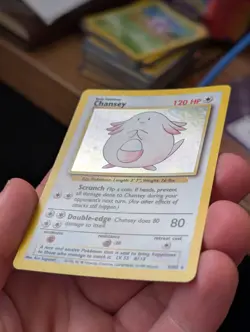 Pokemon TCG Chansey Base Set Holo Rare Card 3/102 LP NM Condition - Image 3