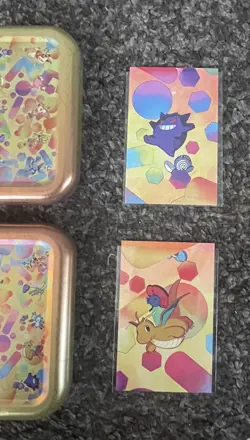 Pokemon 151 Mini Tins *Empty x2 Dragonite & Gengar + Info Cards - Image 2