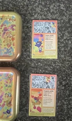 Pokemon 151 Mini Tins *Empty x2 Dragonite & Gengar + Info Cards - Image 3