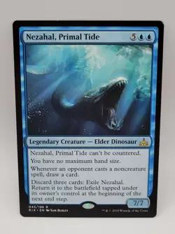 Nezahal, Primal Tide RIX MTG Rare Elder Dinosaur Commander EDH LP - Image 1