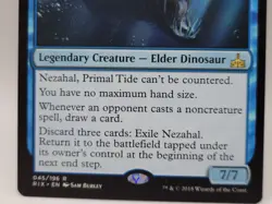 Nezahal, Primal Tide RIX MTG Rare Elder Dinosaur Commander EDH LP - Image 3