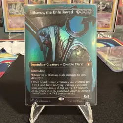 Mikaeus The Unhallowed Borderless Foil NM CMM Masters Mtg Magic Edh Commander - Image 1