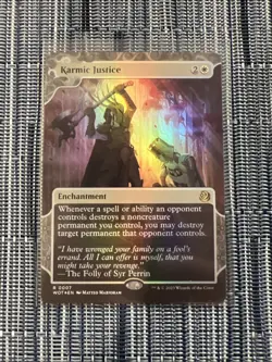 Karmic Justice - FOIL - Wilds of Eldraine: Enchanting Tales - NM - UNPLAYED - Image 1