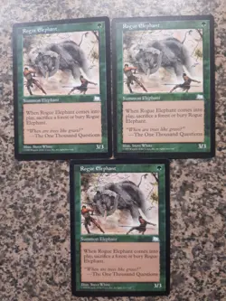 MTG 3 x Rogue Elephant - Weatherlight - Image 1