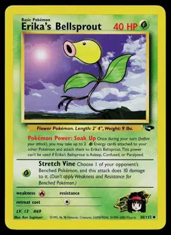 Pokemon Card Gym Challenge Erika's Bellsprout 38/132 Uncommon - Image 1