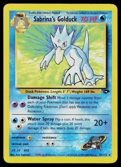 Pokemon Card Gym Challenge Sabrina's Golduck 30/132 Rare - Image 1