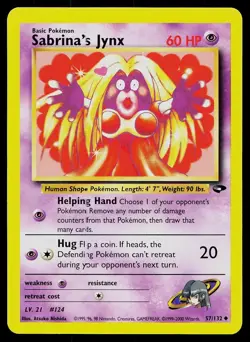 Pokemon Card Gym Challenge Sabrina's Jynx 57/132 Uncommon - Image 1