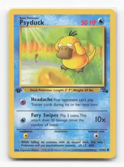 Pokemon TCG - Psyduck 53/62 Moderately Played Common Fossil - Image 1