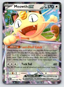 Pokemon Meowth ex - ME03: Perfect Order POR Holo 062/088 NM - Image 1