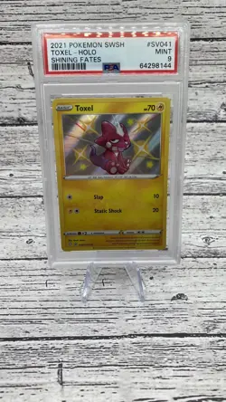 2021 Pokemon Toxel Shining Fates SV041/SV122 Holo English PSA 9 - Image 1