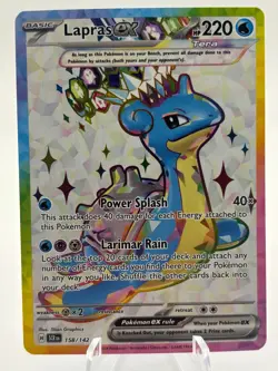 Lapras EX 158/142 Sv07: Stellar Crown Holo Pokemon TCG Full Art - Image 1