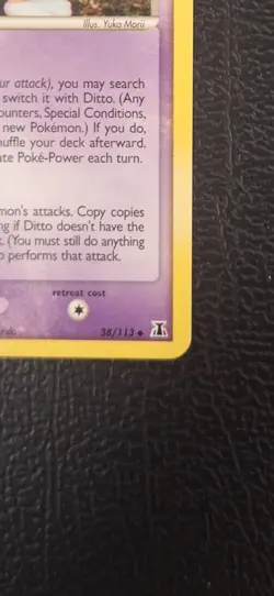 Pokemon Ditto (Mr. Mime) 38/113 EX Delta Species 60 HP Uncommon Regular English - Image 4