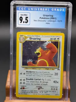 2001 Pokemon Neo Discovery Ursaring Holo #15 CGC Gem Mint 9.5/10 - Image 1