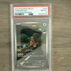2025 POKEMON DRI EN-DESTINED RIVALS ILLUSTRATION RARE #204 KANGASKHAN PSA 8 - Image 1