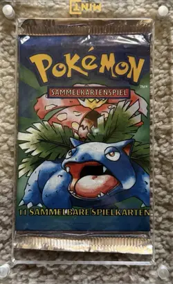 Pokemon TCG Sealed German Base Set Booster Pack Venusaur Art Vintage 1999 WOTC - Image 1