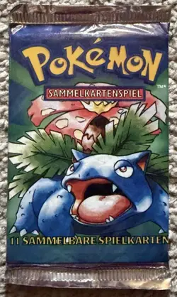 Pokemon TCG Sealed German Base Set Booster Pack Venusaur Art Vintage 1999 WOTC - Image 2