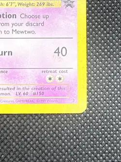 Pokemon TCG Mewtwo 3 WB Movie Promo Stamped 1999 WOTC Regular MP - Image 5