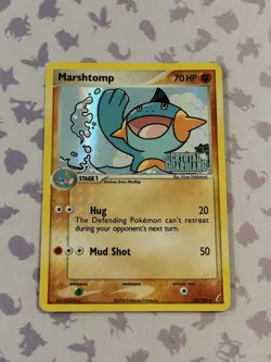 2006 POKEMON EX CRYSTAL GUARDIANS STAMPED MARSHTOMP REVERSE HOLO FOIL #38/100 - Image 1