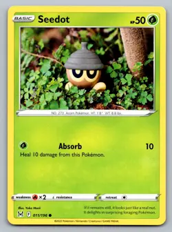Pokemon TCG SWSH11: Lost Origin Seedot 011/196 - Image 1