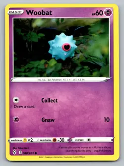 Pokemon TCG SWSH07: Evolving Skies Woobat 068/203 - Image 1