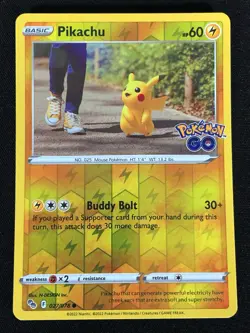 Pokemon Go Pikachu 027/078 Holo (NM) - Image 1
