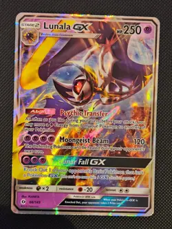 LUNALA GX 66/149 HOLO RARE GX SUN & MOON POKEMON LP 2017 - Image 1