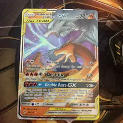 Pokemon TCG Reshiram & Charizard GX 20/214 Tag Team Holo SM Unbroken Bonds NM/M - Image 1