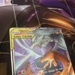 Pokemon TCG Reshiram & Charizard GX 20/214 Tag Team Holo SM Unbroken Bonds NM/M - Image 5