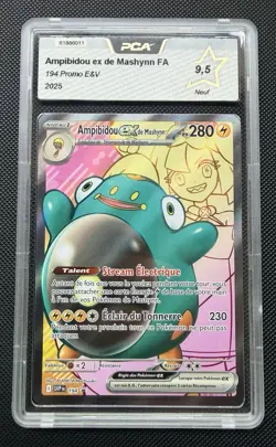 Carte Gradee Pokemon PCA9,5 Ampibidou Ex de Mashynn SVP194 Ecarlate et violet FR - Image 1