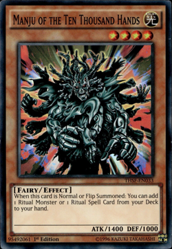 Manju Of The Ten Thousand Hands - Super Rare 1st Edition THSF-EN033 MP YuGiOh - Image 1
